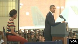 La última parada de la gira de Obama en Virginia, tuvo el impulso que le otorgó la presencia de la primera dama, Michelle Obama.