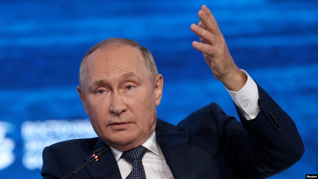 Tổng thống Nga Vladimir Putin dự Diễn đàn Kinh tế Viễn đông ở Vladivostok, ngày 7/9/2022.