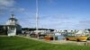 This marina on Cape Cod has the whitewashed, relaxing “look” of New England. (Carol M. Highsmith)