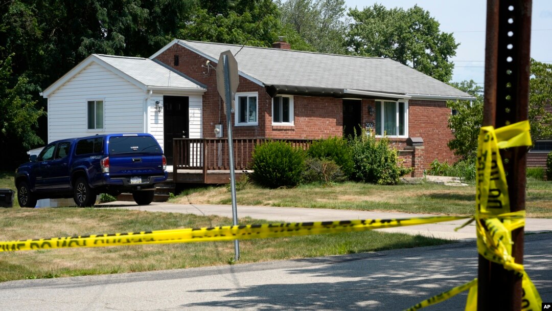 Se muestra la casa que se cree que está relacionada con Thomas Matthew Crooks, el tirador en el intento de asesinato del candidato presidencial republicano, el expresidente Donald Trump, el martes 16 de julio de 2024, en Bethel Park, Pensilvania. 