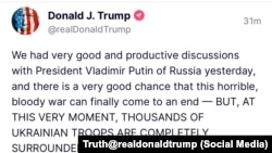 Objava američkog predsednika Donalda Trampa na drupštvenoj mreži "Istina" (Foto: Truth@realdonaldtrump)