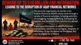 Rewards for Justice poster for AQAP’s Financial Network.