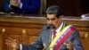 El presidente Nicolás Maduro durante su mensaje anual a la nación, desde la Asamblea General, en Caracas, el 15 de enero de 2024.