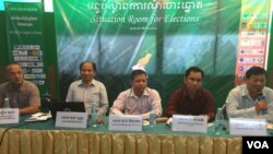 Election observers held a post-election press conference in Phnom Penh, Cambodia, June 5, 2017. (Hul Reaksmey/VOA Khmer) 