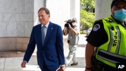 Geoffrey Berman, former federal prosecutor for the Southern District of New York, arrives for a closed door meeting with House Judiciary Committee, July 9, 2020, in Washington. (AP Photo/Manuel Balce Ceneta)