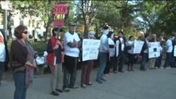 تجمع ایرانیان ساکن واشنگتن در اعتراض به اسیدپاشی‌ها