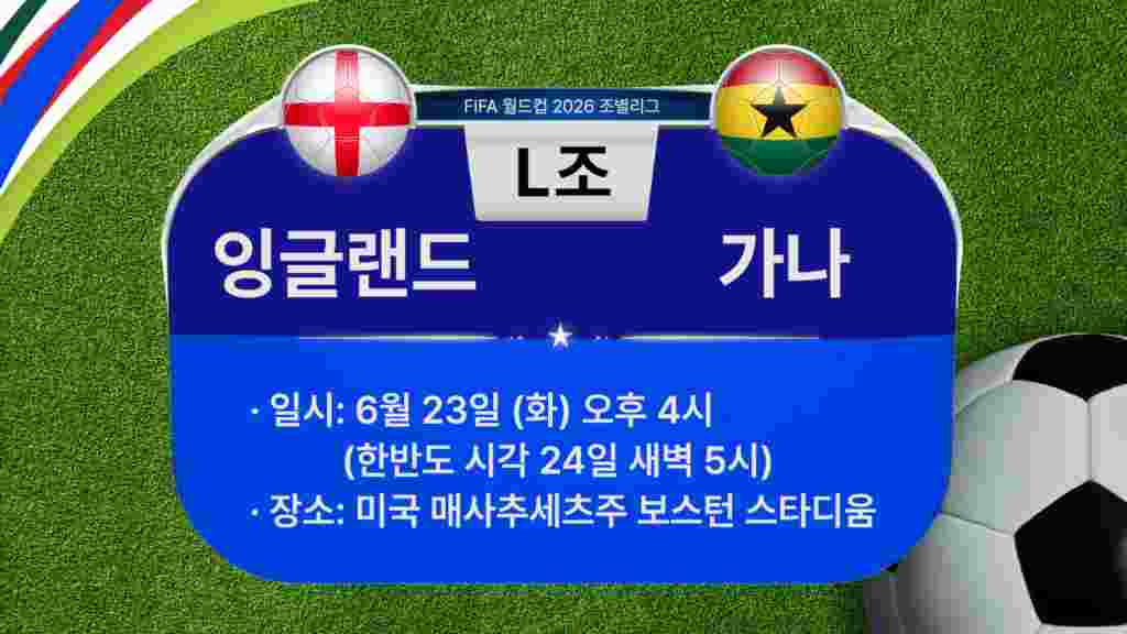[2026 북중미 월드컵] 조별리그 L조 경기 일정