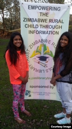 Two New Zealand 12 year-old twin sisters, Shefali and Shivani Sinha, have been nominated for the Shine-A-Light award by Genesis Energy - New Zealand's biggest energy provider - for supporting rural school library development in Zimbabwe.