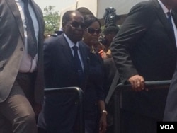 President Robert Mugabe at the National Heroes Acre.