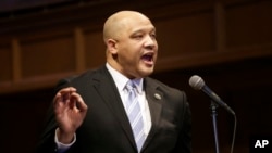 FILE - U.S. Rep. Andre Carson, D-Ind., says that "until we dismiss the negative notions of what it means to be a Muslim, we will still face" discrimination in the United States.