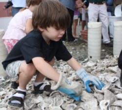 As part of Maryland's oyster recovery program, children learn that marine life needs to be protected