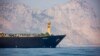 Kapal super-tanker Iran, Grace 1 tampak di perairan Gibraltar, sebuah teritori Inggris di dekat Spanyol.