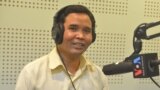 Mr. Ouch Leng, a Cambodian natural resources and environment watchdog, discusses the impacts of deforestation in Cambodia on a special VOA Khmer's Hello VOA radio call-in show, Tuesday, February 10, 2015. (Lim Sothy/VOA Khmer)