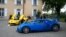Une Ferrari LaFerrari (2015) et une Bugatti Veyron EB 16.4 Coupé (2010) faisant partie d'une collection de voitures de luxe détenue par Teodoro Obiang, fils du président de la Guinée équatoriale. Ces voitures sont présentées avant une vente aux enchères p