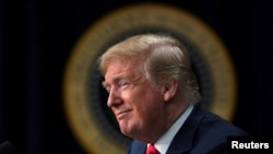 U.S. President Donald Trump speaks at the White House in Washington, June 27, 2018.