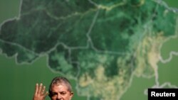 El expresidente de Brasil, Luiz Inácio Lula da Silva, durante una ceremonia ambiental en el Centro Cultural Banco do Brasil en Brasilia.