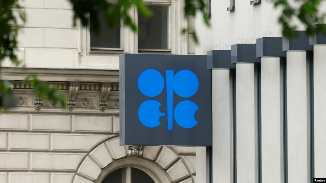 Logo OPEC (Organization of the Petroleum Exporting Countries) di markas besarnya di Wina, Austria (Foto: dok). 