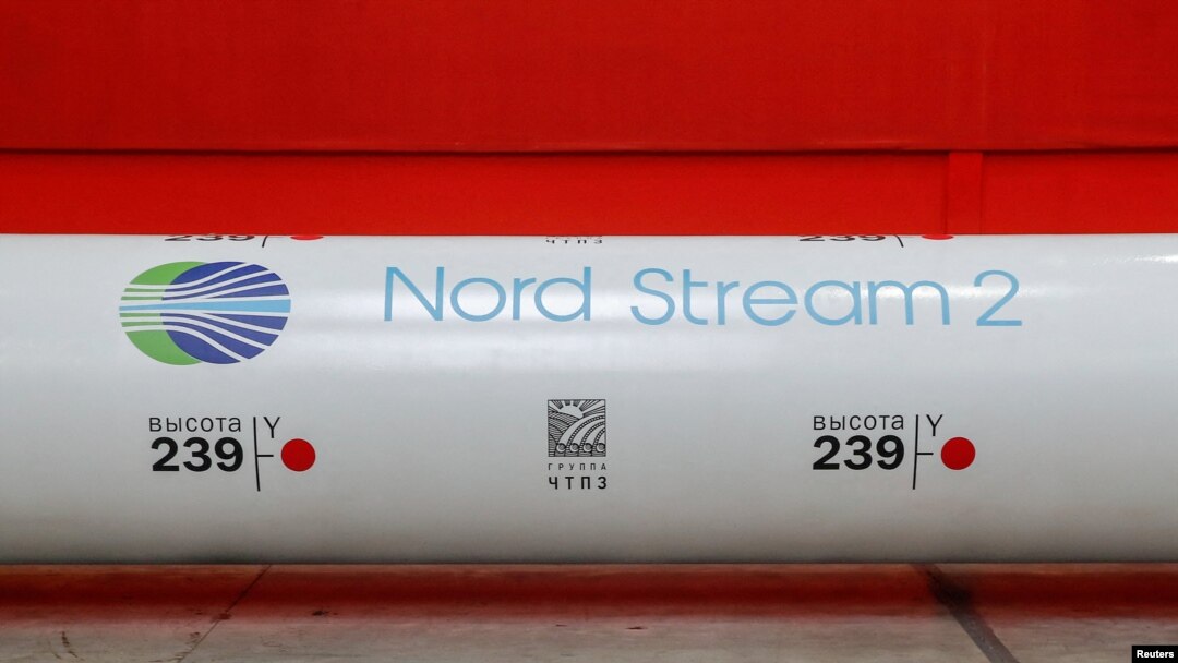 "Nord Stream 2" (Shimoliy oqim 2) loyihasi banneri, Chelyabinsk, Rossiya