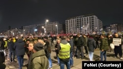 Blokada glavne raskrsnice u naselju Beograd na vodi na koju je građane pozvala Inicijativa "Most ostaje" (Foto: FoNet)