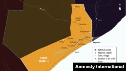 Ikarata yerekana intara ya Lower Shabelle, muri Somaliya