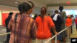 Washington DC residents line up to get access to a rare free health clinic which offers a wide range of treatment options