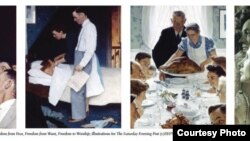 American artist Norman Rockwell's "Four Freedoms" series from the traveling exhibition, "Enduring Ideals: Rockwell, Roosevelt and the Four Freedoms." (Courtesy: Normal Rockwell Museum)