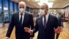 (ARŞİV) Dışişleri Bakanı Çavuşoğlu ve Yunanistan Dışişleri Bakanı Dendias Ankara'da ortak basın toplantısı öncesinde sohbet ederken