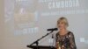 Sue Coffey⁠, author of ‘SEEKING JUSTICE IN CAMBODIA: Human Rights Defenders Speak Out’’, spoke at the book launch in Melbourne, Australia,⁠ November 14th, 2018. (Courtesy⁠ Photo)