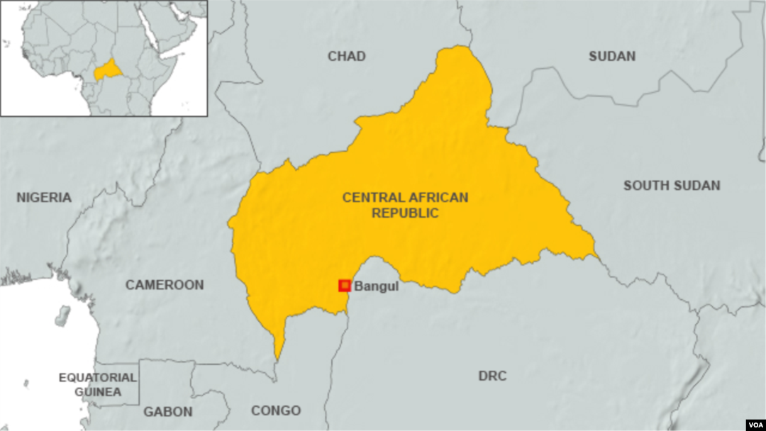 Map of Central African Republic