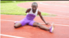 David, athlète paralympique gabonais en entrainement à Libreville, Gabon, le 15 août 2021. 