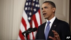 President Barack Obama speaks in the East Room of the White House in Washington, June 28, 2012, after the Supreme Court ruled on his health care legislation