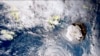 일본기상청 위성사진에 나타난 15일 남태평양 해저화산 분화. 