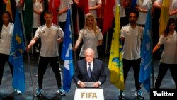 Predsednik FIFA-e Sep Blater govori na otvaranju Kongresa u Cirihu