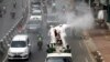 Jalan-jalan Jakarta Disemprot Disinfektan Lewat Drone