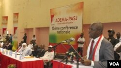 Lors de la conférence nationale ADEMA, à Bamako, au Mali.