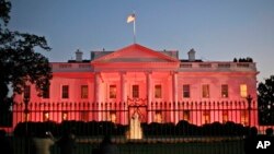 Desde que la familia Obama llegó a la residencia presidencial, la Casa Blanca se pinta de rosado cada 24 de octubre.