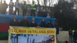 Milli Şuranın sədri Cəmil Həsənlinin "Talana Son!" şüarı ilə keçirilən mitinqdə çıxışı-2