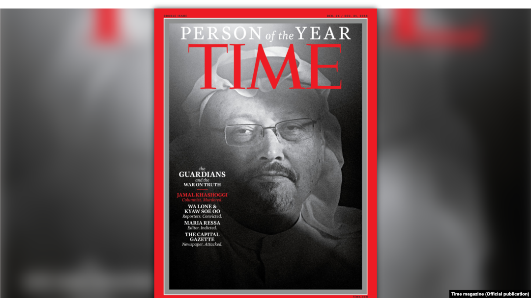 Mendiang jurnalis Jamal Khashoggi termasuk dalam daftar 'Person of the Year' Majalah Time tahun ini. 
