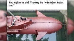 Tàu ngầm tự chế của VN vận hành tốt trong lúc thử nghiệm