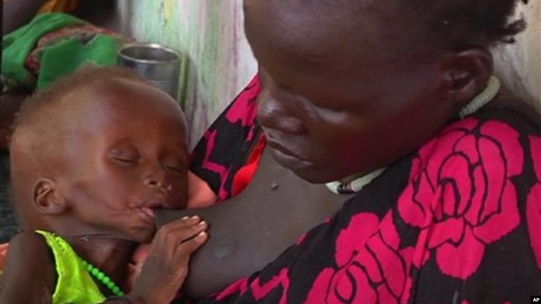 A malnourished child is fed by her mother in a Medecins Sans Frontieres hospital in Leer, South Sudan last year. Food insecurity is one reason why South Sudan is ranked the most fragile state in the world for two years in a row. 