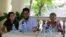 (L-R) Yaniska Lugo, of the Martin Luther King Center, Manolo de los Santos, board member of the Pastors for peace and Nacyra Gomez, of the Presbyterian Cuban Church attend a news conference in Havana, Cuba, Sept. 7, 2016.