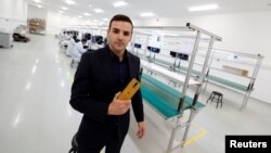 Tito Cardoso, CEO of Ikimobile, stands inside the Ikimobile factory in Coruche, Portugal, June 21, 2018. 