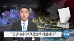 [VOA 뉴스] “유엔 북한인권결의안 강화해야”