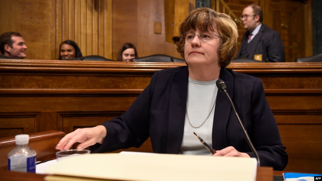 Rachel Mitchell, a prosecutor from Arizona, selected to question Supreme Court nominee Brett Kavanaugh and Christine Blasey Ford, the woman accusing Kavanaugh of sexually assaulting her at a party in the early 1980s, is seen before the U.S. Senate Judicia