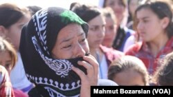 FILE - Yazidi women wait in a refugee camp in Diyarbakir, Turkey. Rights activists fear female captives of the Islamic State group may face further trauma in efforts to liberate Mosul, Iraq.