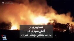 تصاویری از آتش سوزی پارک جنگلی چیتگر در تهران