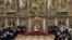 Pope Benedict XVI delivers his speech during an audience with foreign ambassadors to the Holy See, at the Vatican, January 7, 2013. 