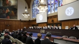 ICJ မွာ ဂမ္ဘီယာက ျမန္မာႏုိင္ငံအေပၚ တရားစြဲဆုိထားမႈအေပၚ ၾကားနာေနမႈျမင္ကြင္း။ (ဇန္နဝါရီ ၂၃၊ ၂၀၂၀)