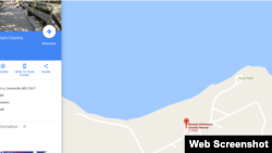 谷歌地图截屏：马里兰森特维尔的先锋点庄园关闭