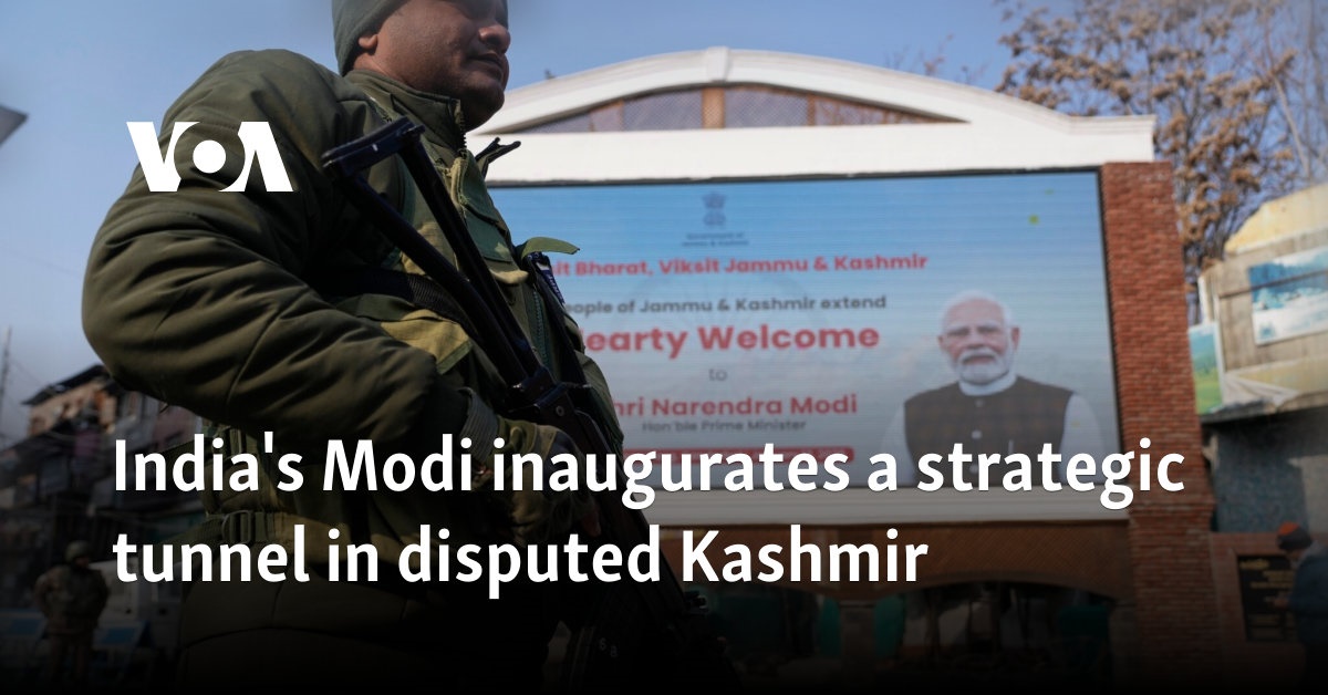 India's Modi inaugurates strategic tunnel in disputed Kashmir